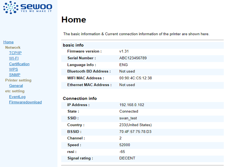 Embedded Web Server UI